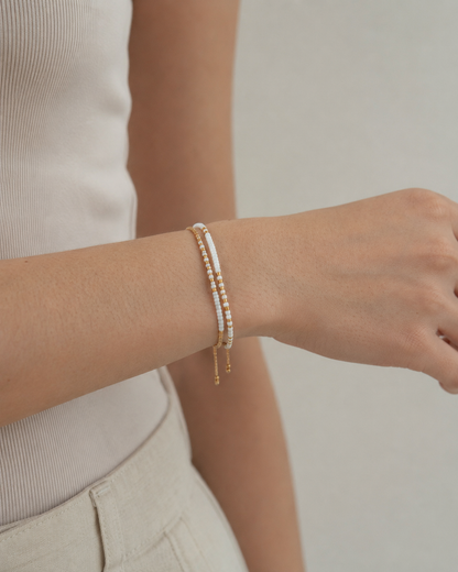 Golden Beaded Bracelet Village Thrive