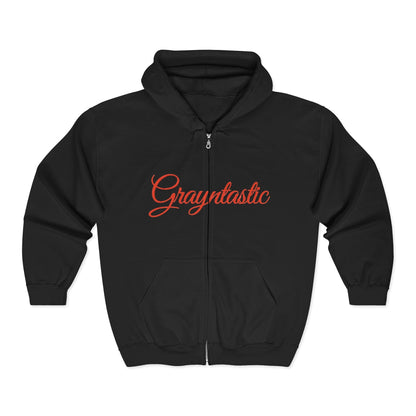 Grayntastic Zip Hoodie for Trendsetters, Cozy Unisex Sweatshirt, Holiday Gift, Casual Wear, Comfortable Layering Piece Grayceful LLC