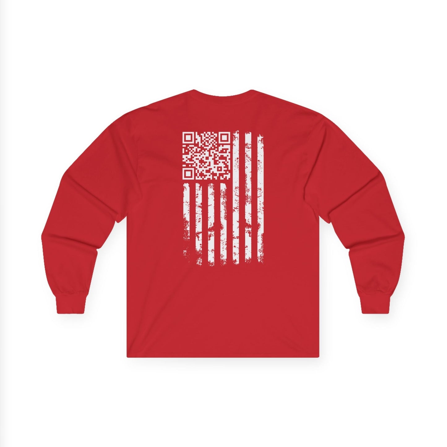 American Flag QR Code Long Sleeve Tee The Devil's Pickle