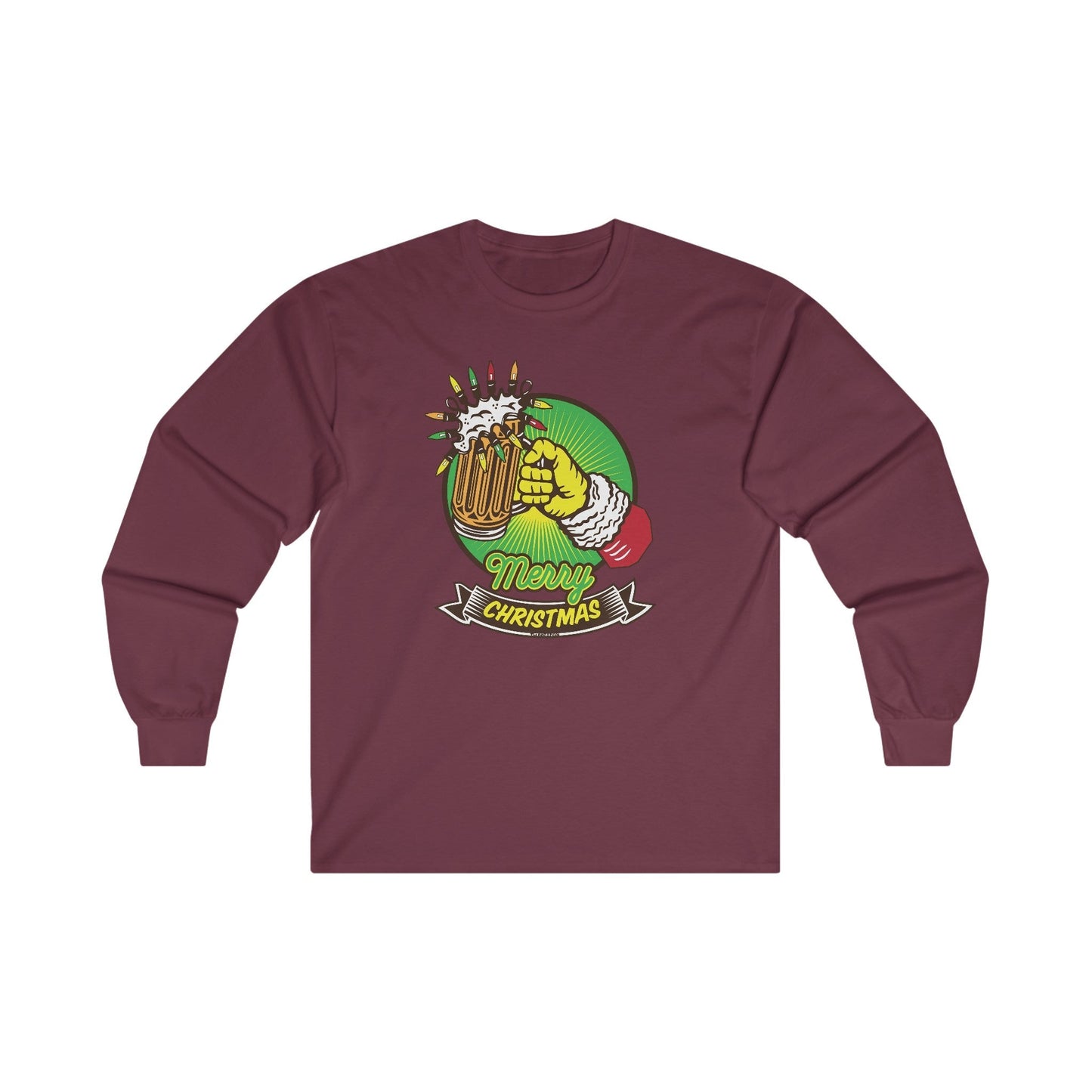 Merry Christmas Beer Long Sleeve Tee The Devil's Pickle