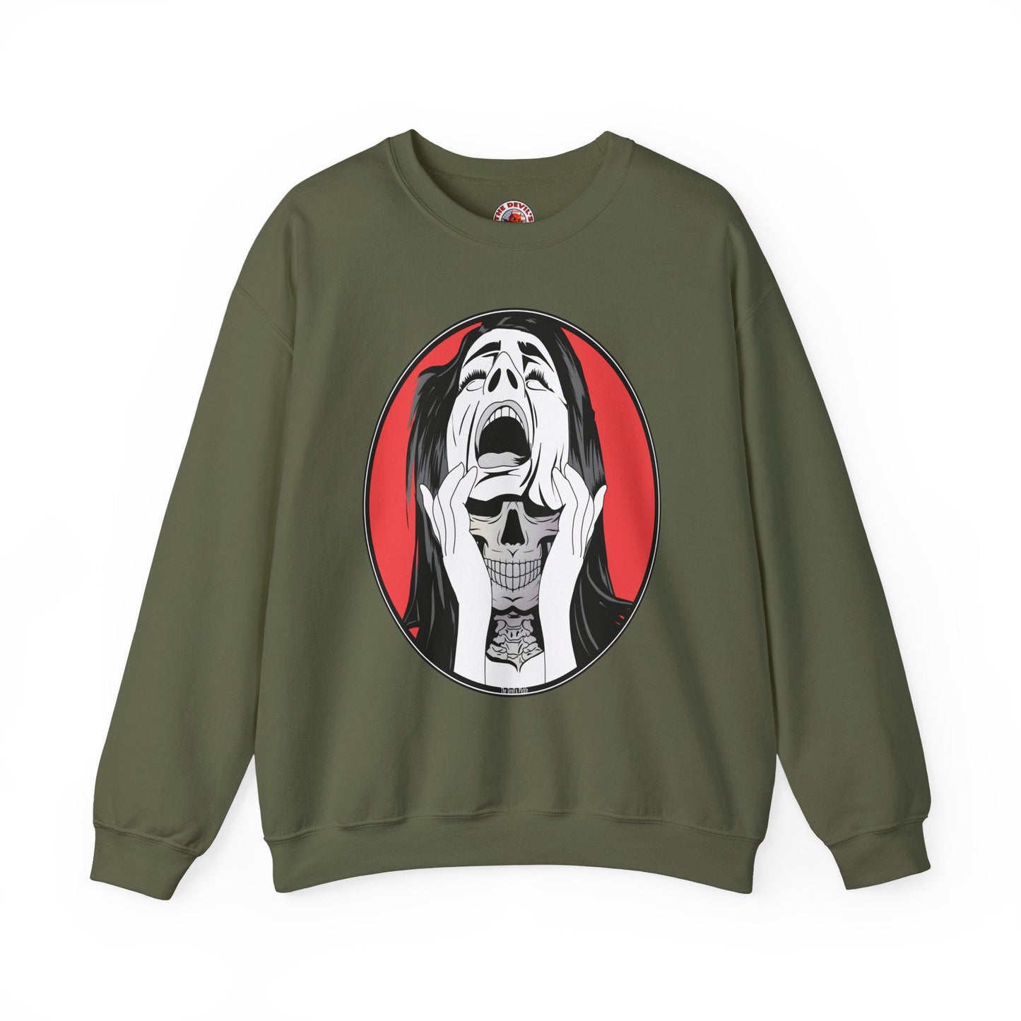 Skull Woman Crewneck Sweatshirt The Devil's Pickle