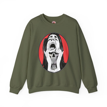 Skull Woman Crewneck Sweatshirt The Devil's Pickle