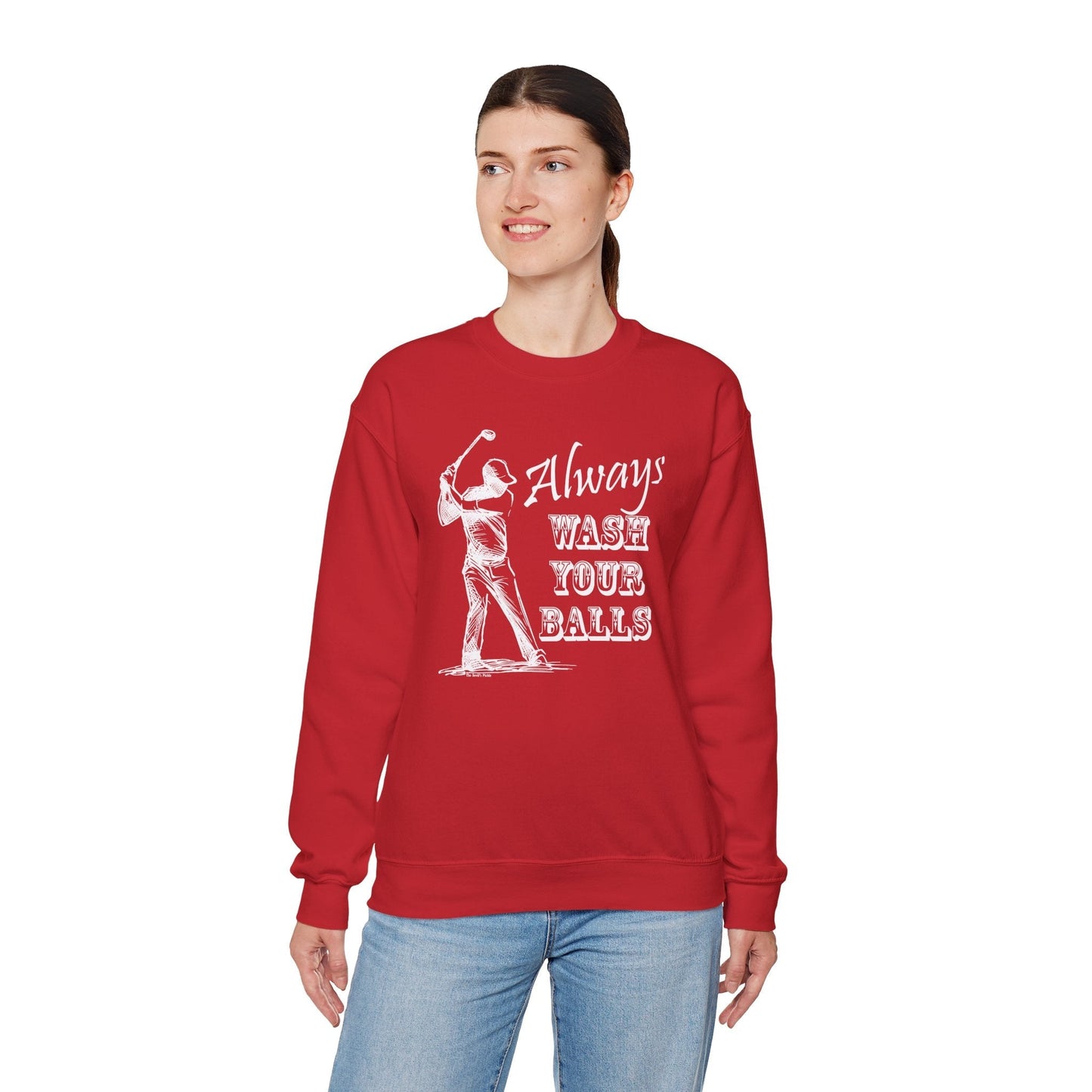 Always Wash Your Balls Golf Crewneck Sweatshirt The Devil's Pickle