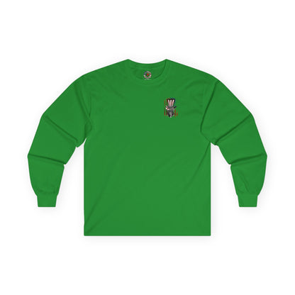 Patriotic Skull Long Sleeve Tee The Devil's Pickle