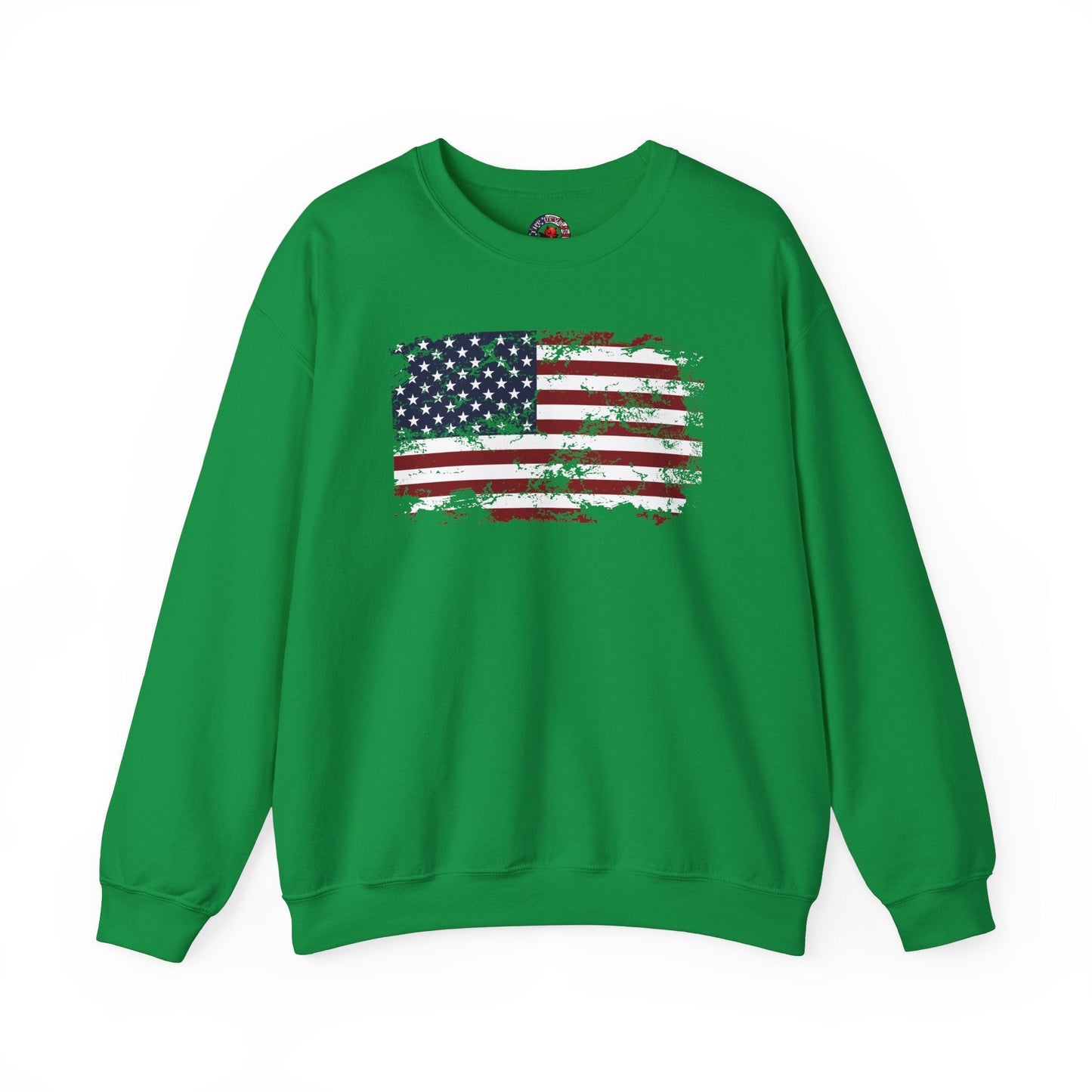 Vintage Style American Flag Crewneck Sweatshirt The Devil's Pickle