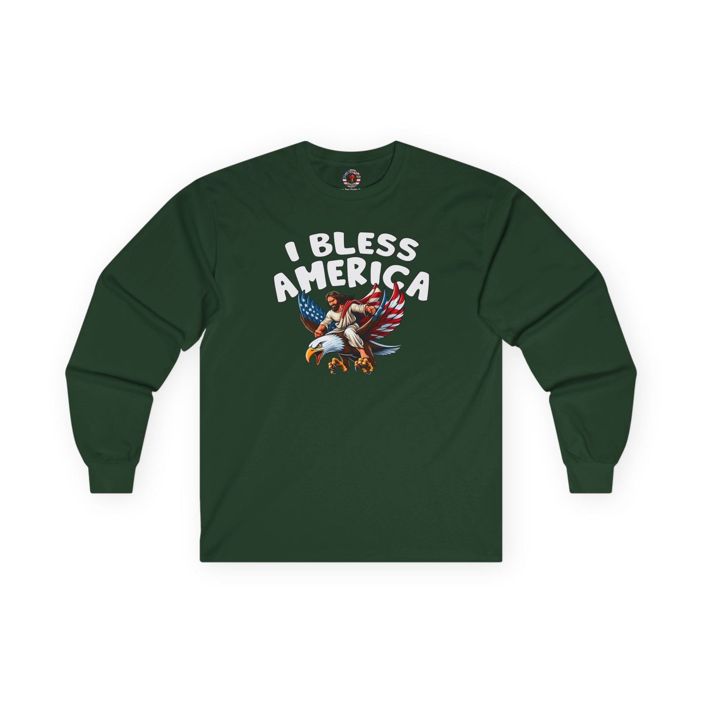 I Bless America Long Sleeve Tee The Devil's Pickle