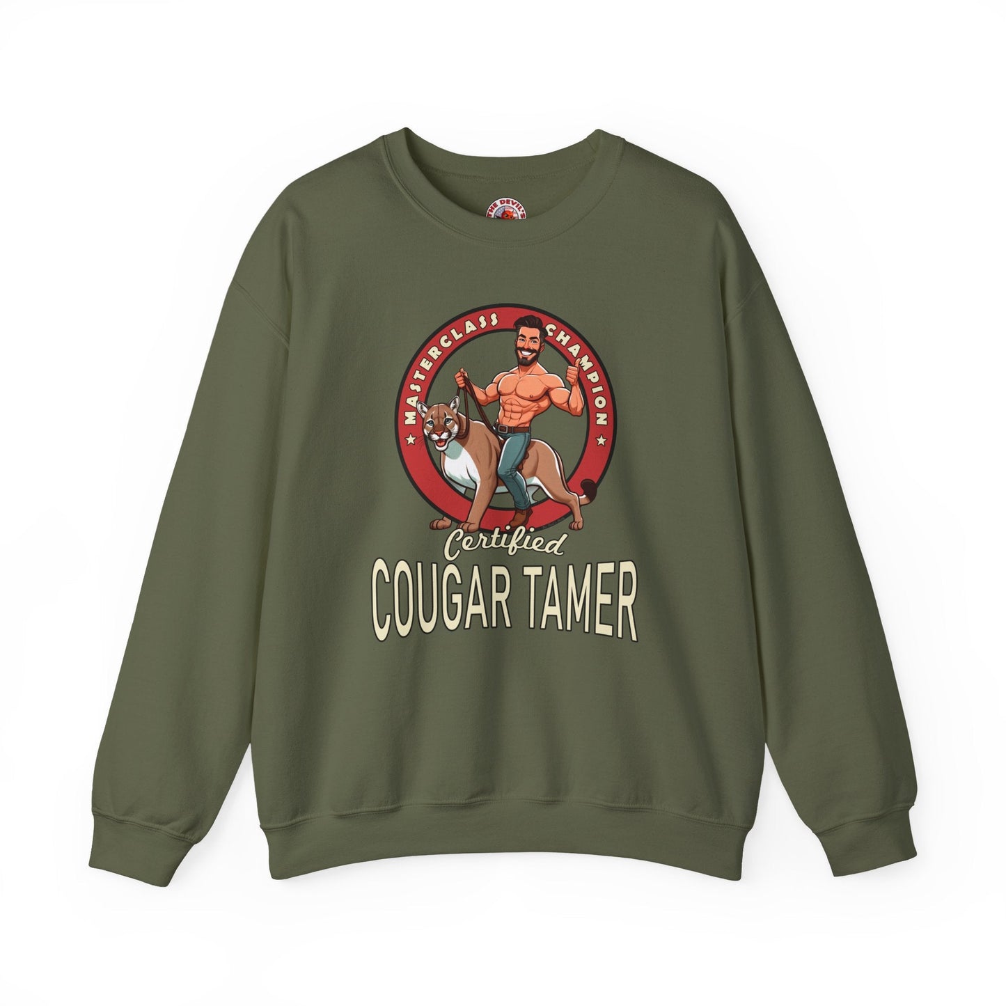 Certified Cougar Tamer Crewneck Sweatshirt The Devil's Pickle
