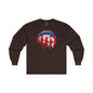 American Flag Lips Long Sleeve Tee The Devil's Pickle