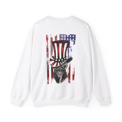 Patriotic Skull Crewneck Sweatshirt The Devil's Pickle