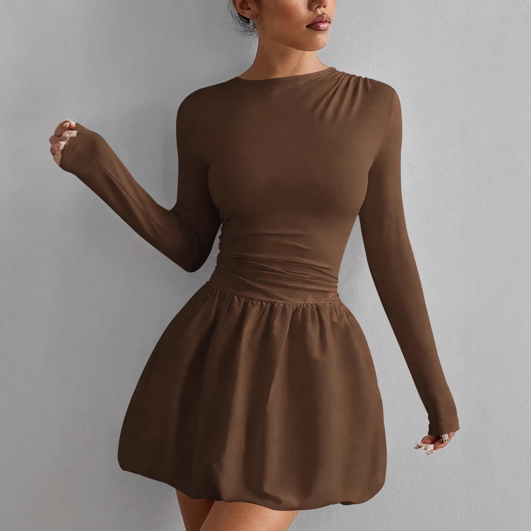 Women's Solid Color Stretch Casual Dress FitiqueFit