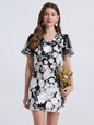 Floral Puff Sleeve Mini Dress New Era Fashion LLc