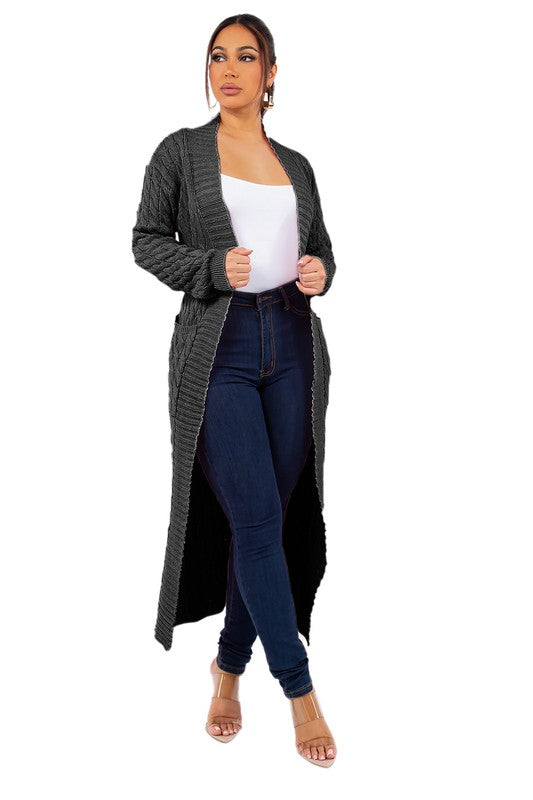 WOMEN FASHION LONG MAXI SWEATER CARDIGAN BY CLAUDE