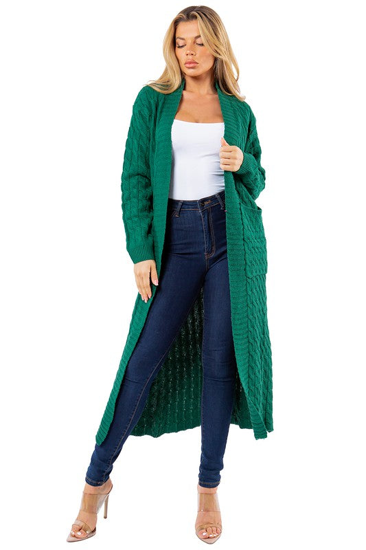 WOMEN FASHION LONG MAXI SWEATER CARDIGAN BY CLAUDE