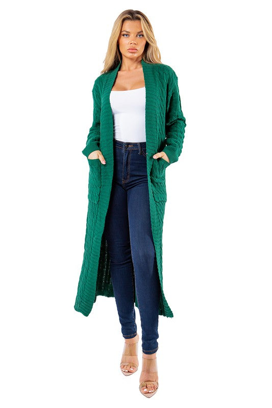 WOMEN FASHION LONG MAXI SWEATER CARDIGAN BY CLAUDE
