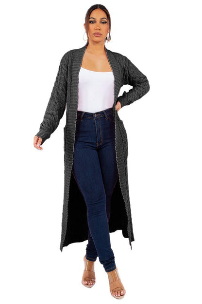 WOMEN FASHION LONG MAXI SWEATER CARDIGAN BY CLAUDE