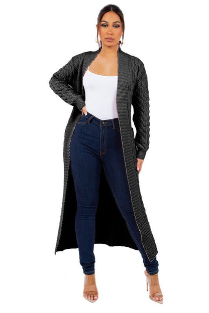 WOMEN FASHION LONG MAXI SWEATER CARDIGAN BY CLAUDE