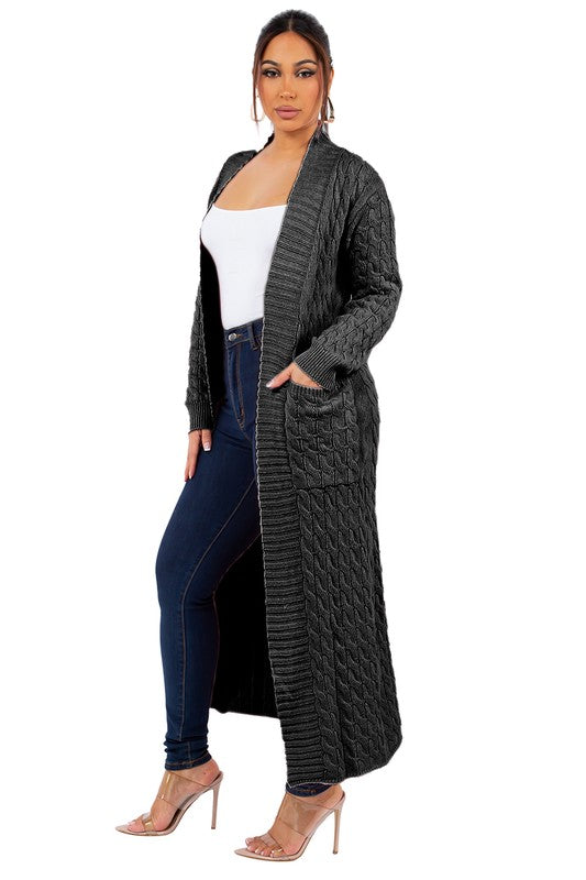 WOMEN FASHION LONG MAXI SWEATER CARDIGAN BY CLAUDE
