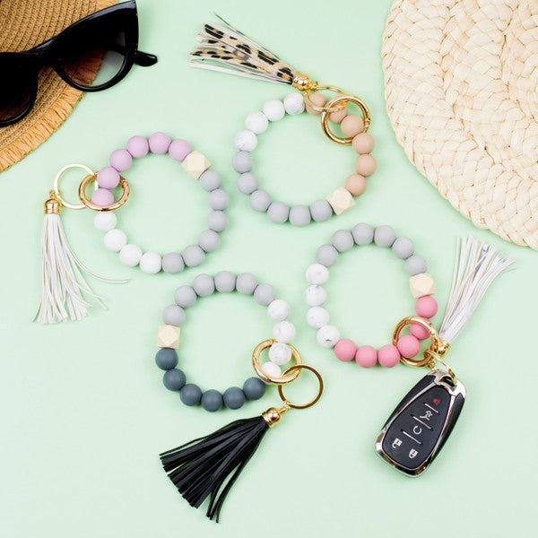 Silicone Color Block Key Ring Bracelet Shop Style & More | Fresh Looks, Everyday Deals & Free Shipping