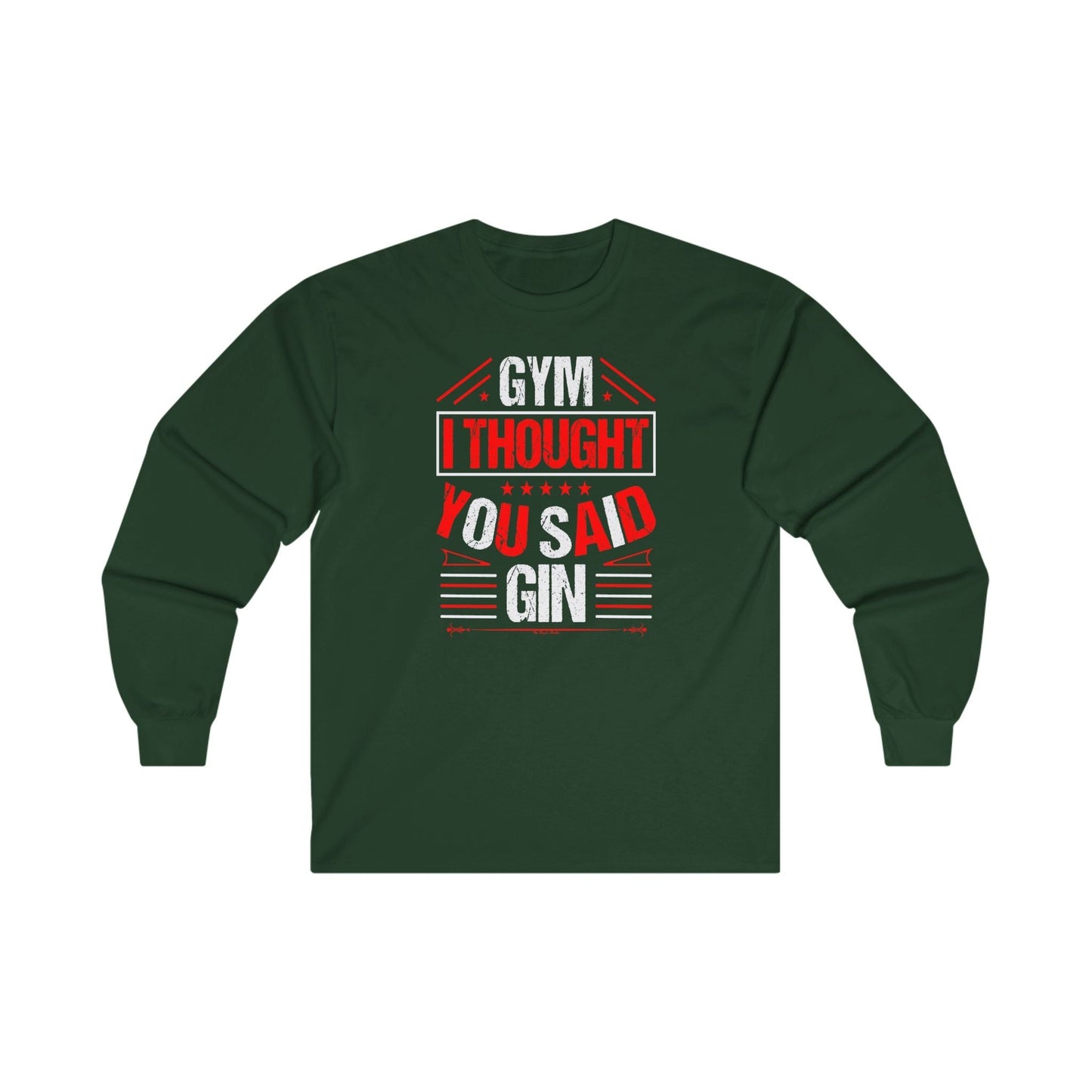 Gym? I thought You Said Gin Long Sleeve Tee The Devil's Pickle