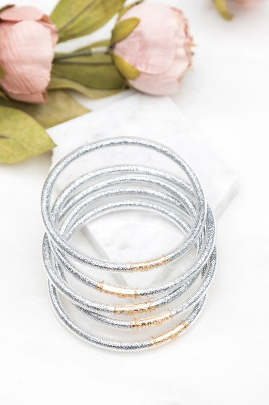 Glitter Jelly Bangle Bracelets Shop Style & More | Fresh Looks, Everyday Deals & Free Shipping