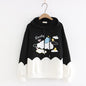 Printed Color-blocking Thin Long-sleeved Hooded Sweatshirt See size chart under “more details” The Fashion Celestial