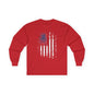 Distressed American Flag Long Sleeve Tee The Devil's Pickle