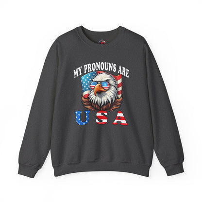 My Pronouns Are U.S.A Crewneck Sweatshirt The Devil's Pickle