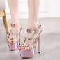 Bow knot Open Toe Sandals All-Match Stiletto Sexy Super High Heels See size chart under “more details” The Fashion Celestial