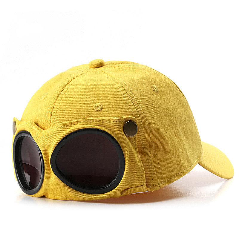 Aviator Baseball Cap – Unisex Summer Hat with Built-In Sunglasses FitiqueFit