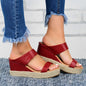 Wedge Heel Slippers Casual Sandals Hemp High Wedge Heel Shoes FitiqueFit