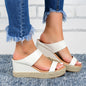 Wedge Heel Slippers Casual Sandals Hemp High Wedge Heel Shoes FitiqueFit