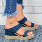 Wedge Heel Slippers Casual Sandals Hemp High Wedge Heel Shoes FitiqueFit