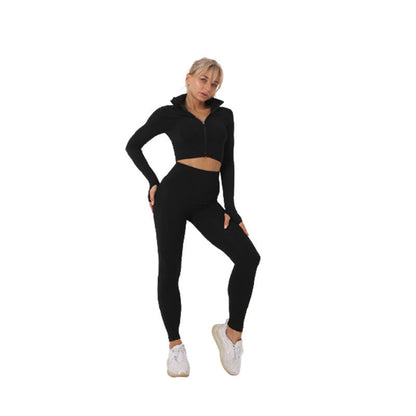 2-Piece Seamless Zip-Up Yoga Set – Workout Sets for Women FitiqueFit