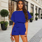 Belted Short Sleeve Silk A-Line Mini Jumpsuit – 4 Colors, S–5XL FitiqueFit