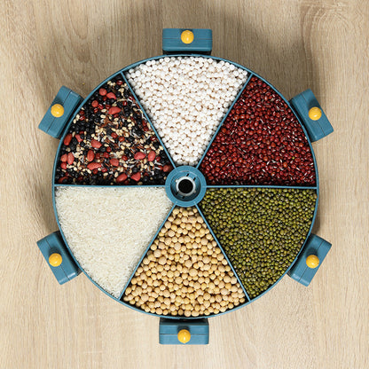🍚 Wall‑Mounted Grain & Cereal Dispenser – Rotating Dry Food Storage for Kitchen SmartPursue™