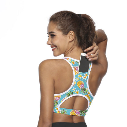 Women’s Pocket Sports Bra – Supportive Workout Bra with Phone Pocket FitiqueFit