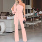 Ladies High Waist Slim One-Shoulder Jumpsuit Grayceful LLC