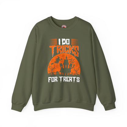 I Do Tricks For Treats Crewneck Sweatshirt The Devil's Pickle