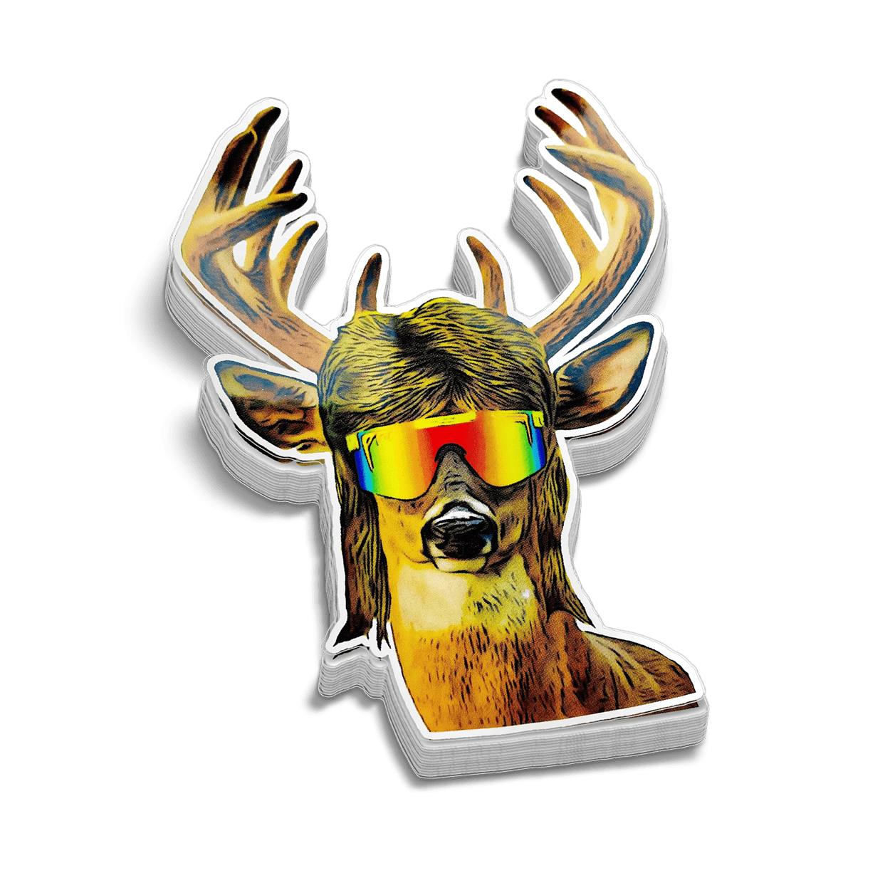 Buck Mullet Hard Hat Decal Armed American Supply