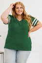 Plus Size Striped V-Neck Tee Shirt See size chart under “more details” The Fashion Celestial