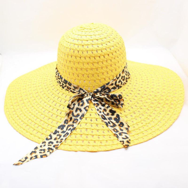 Women's Large-brimmed Beach Hat With Bow And Streamer Straw Hat See size chart under “more details” The Fashion Celestial