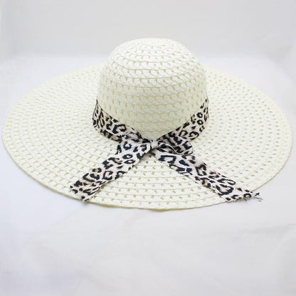 Women's Large-brimmed Beach Hat With Bow And Streamer Straw Hat See size chart under “more details” The Fashion Celestial