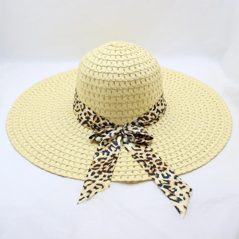 Women's Large-brimmed Beach Hat With Bow And Streamer Straw Hat See size chart under “more details” The Fashion Celestial