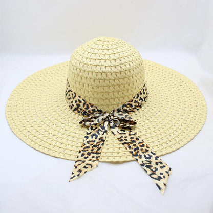 Women's Large-brimmed Beach Hat With Bow And Streamer Straw Hat See size chart under “more details” The Fashion Celestial