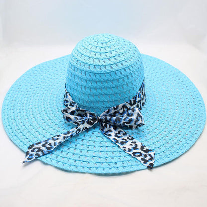 Women's Large-brimmed Beach Hat With Bow And Streamer Straw Hat See size chart under “more details” The Fashion Celestial