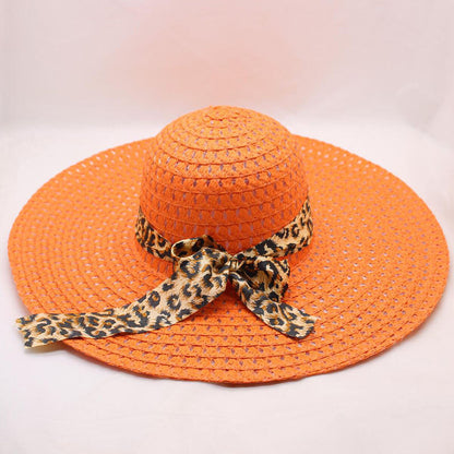 Women's Large-brimmed Beach Hat With Bow And Streamer Straw Hat See size chart under “more details” The Fashion Celestial