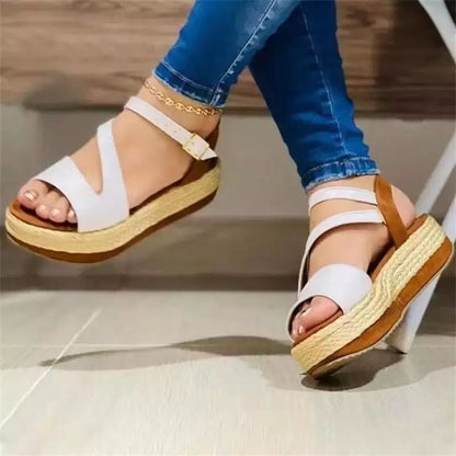 Platform Sandals Hollow Buckle Women's Shoes See size chart under “more details” The Fashion Celestial