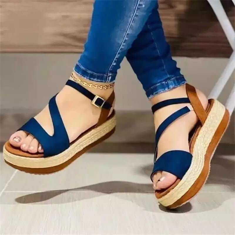 Platform Sandals Hollow Buckle Women's Shoes See size chart under “more details” The Fashion Celestial