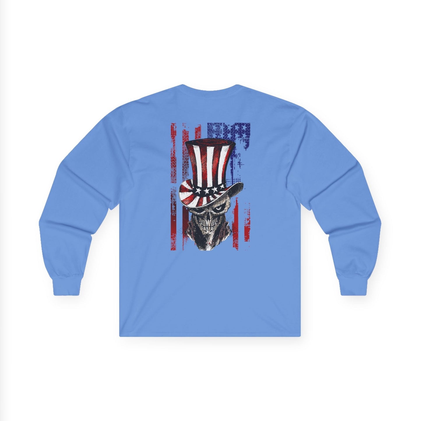 Patriotic Skull Long Sleeve Tee The Devil's Pickle