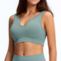 Seamless Ribbed Built Bra Tank Top – Women's Longline Workout Crop Top FitiqueFit
